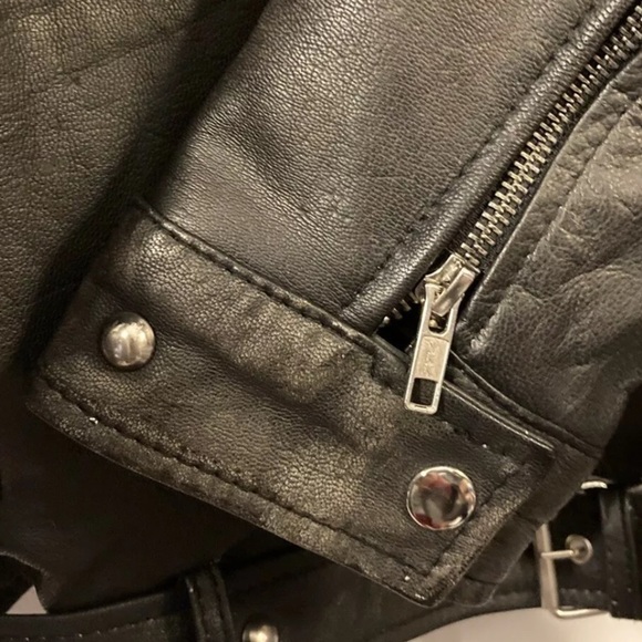 BIX 13 Fallout 3 Tunnel Snakes Black Leather Moto Jacket for cosplay - Picture 6 of 7